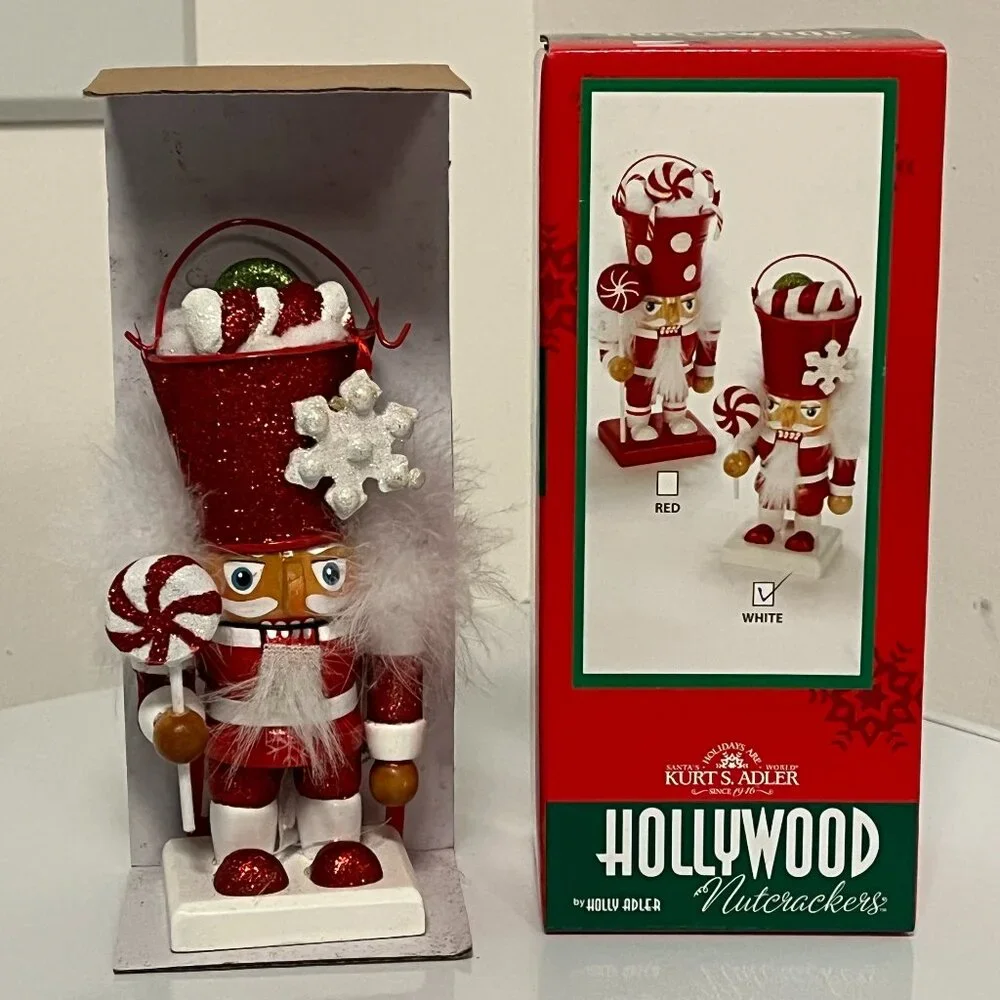 Kurt Adler Short Bucket Hat Soldier Wooden Hollywood Christmas Nutcracker 7 1/2